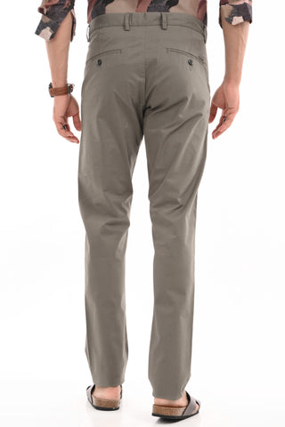 Dark Grey Slim Fit Cotton Chinos