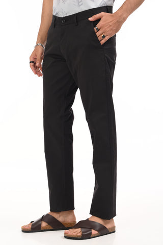 Black Slim Fit Cotton Chinos