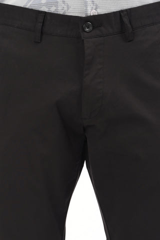 Black Slim Fit Cotton Chinos