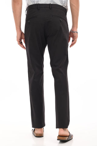 Black Slim Fit Cotton Chinos