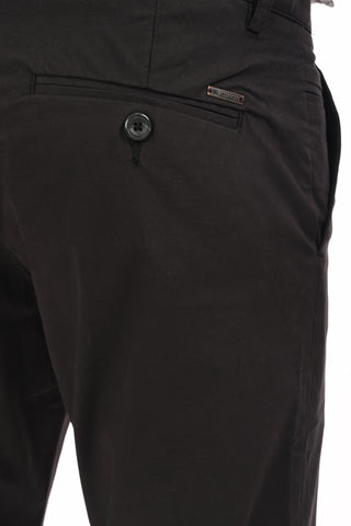 Black Slim Fit Cotton Chinos