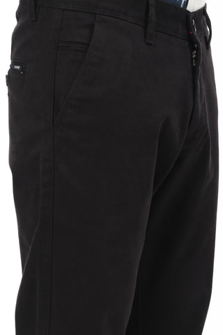 Jet Black Slim Fit Cotton Chinos