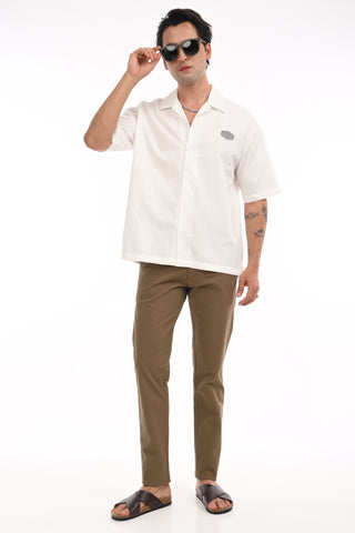 Royal Khaki Slim Fit Cotton Chinos