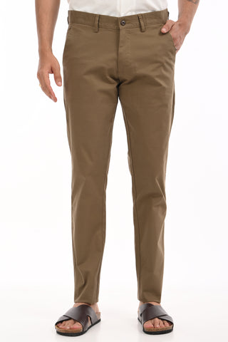 Royal Khaki Slim Fit Cotton Chinos