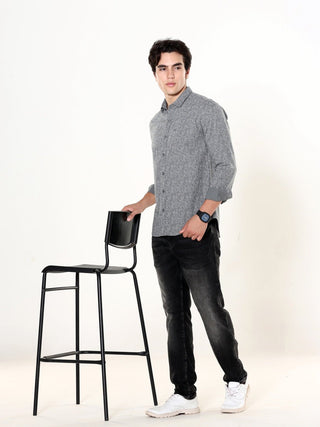 Ashen Aura Grey Printed Casual Shirt - model_poseposition_of_shirtporduct_type