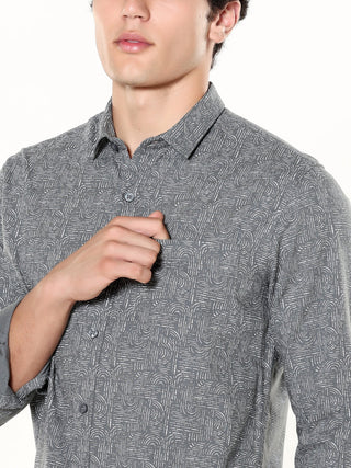 Ashen Aura Grey Printed Casual Shirt - model_poseposition_of_shirtporduct_type