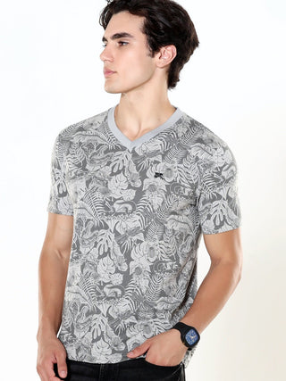 Ashen Bloom Grey Light Weight T-shirt - model_poseposition_of_shirtporduct_type
