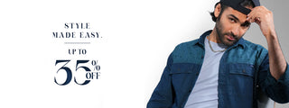 Promotional banner for "Style Made Easy" with a discount of up to 35% off.