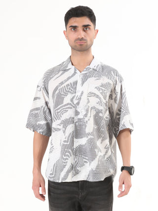 Black & Grey Maverick Oversized Shirt - model_poseposition_of_shirtporduct_type