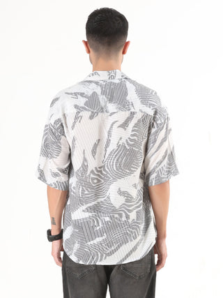 Black & Grey Maverick Oversized Shirt - model_poseposition_of_shirtporduct_type