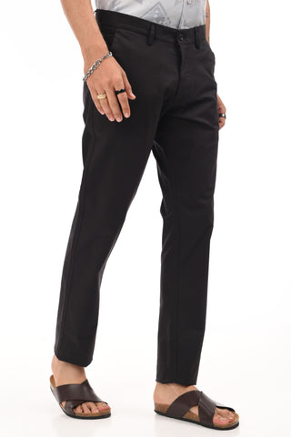 Black Slim Fit Cotton Chinos - model_poseposition_of_shirtporduct_type