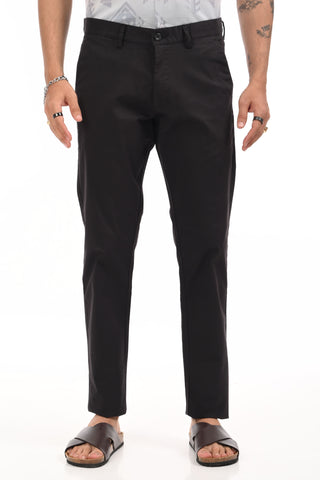 Black Slim Fit Cotton Chinos - model_poseposition_of_shirtporduct_type