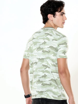 Blitz Camo Green Light Weight T-shirt - model_poseposition_of_shirtporduct_type