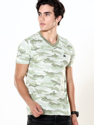 Blitz Camo Green Light Weight T-shirt - model_poseposition_of_shirtporduct_type