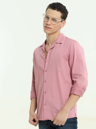 Blush Cuban Collar Shirt - model_poseposition_of_shirtporduct_type
