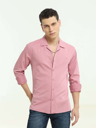 Blush Cuban Collar Shirt - model_poseposition_of_shirtporduct_type