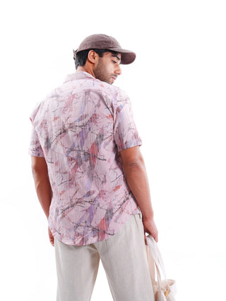 Blush Multi - color Iron free Shirt - model_poseposition_of_shirtporduct_type