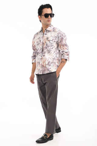 Bold Copper Zipper Casual Shirt - model_poseposition_of_shirtporduct_type