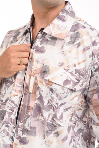 Bold Copper Zipper Casual Shirt - model_poseposition_of_shirtporduct_type