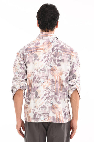 Bold Copper Zipper Casual Shirt - model_poseposition_of_shirtporduct_type