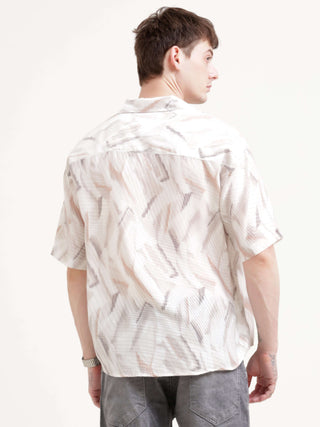 Brown Crochet Oversized Shirt - model_poseposition_of_shirtporduct_type