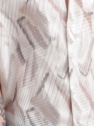 Brown Crochet Oversized Shirt - model_poseposition_of_shirtporduct_type