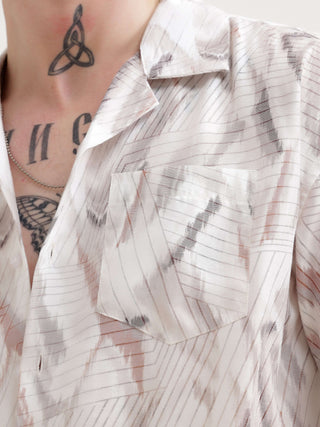 Brown Crochet Oversized Shirt - model_poseposition_of_shirtporduct_type