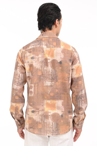 Brown Digital Printed Casual Shirt - model_poseposition_of_shirtporduct_type