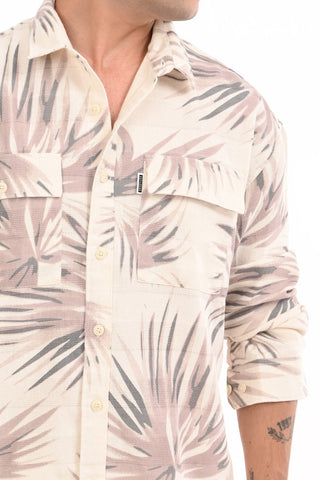 Brown Nautica Oversized Cotton Summer Shirt - model_poseposition_of_shirtporduct_type