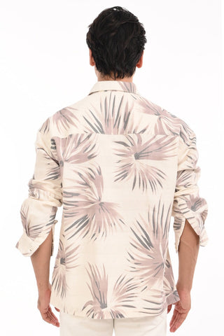 Brown Nautica Oversized Cotton Summer Shirt - model_poseposition_of_shirtporduct_type