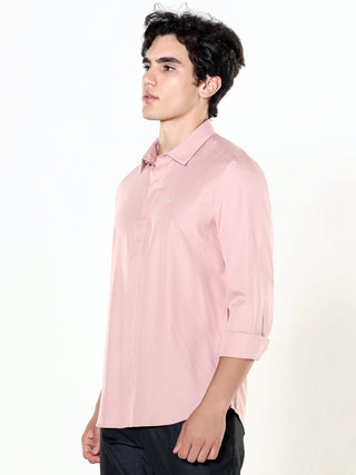 Canyon Clay Rustic Pink Seamless Solid Shirt - model_poseposition_of_shirtporduct_type