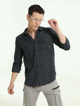 Charcoal Grey Voyager Shirt - model_poseposition_of_shirtporduct_type
