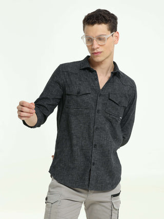 Charcoal Grey Voyager Shirt - model_poseposition_of_shirtporduct_type