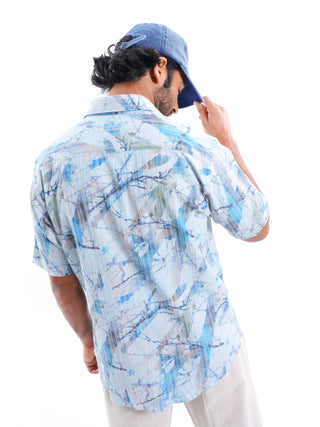 Coastal Splash Sky Blue Ribbed Shirt - model_poseposition_of_shirtporduct_type