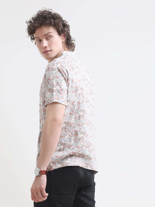 Crimson Grey Tropical Henley T-shirt - model_poseposition_of_shirtporduct_type