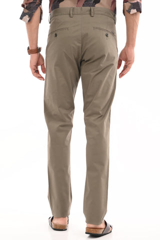 Dark Grey Slim Fit Cotton Chinos - model_poseposition_of_shirtporduct_type