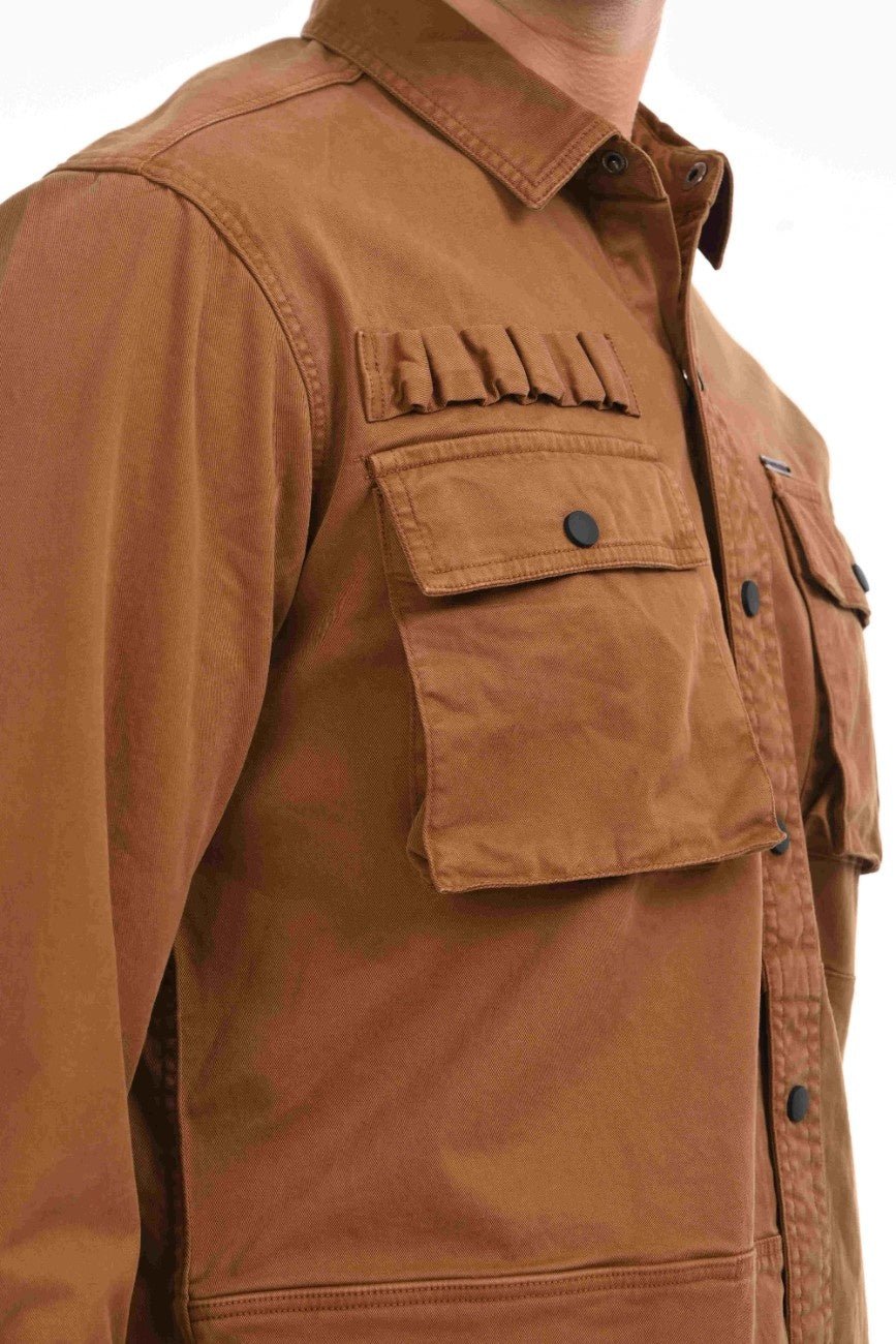 Dessert Brown Cargo Shirt - model_poseposition_of_shirtporduct_type