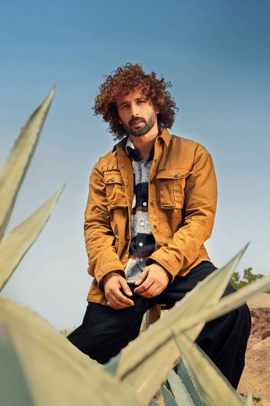 Dessert Brown Cargo Shirt - model_poseposition_of_shirtporduct_type