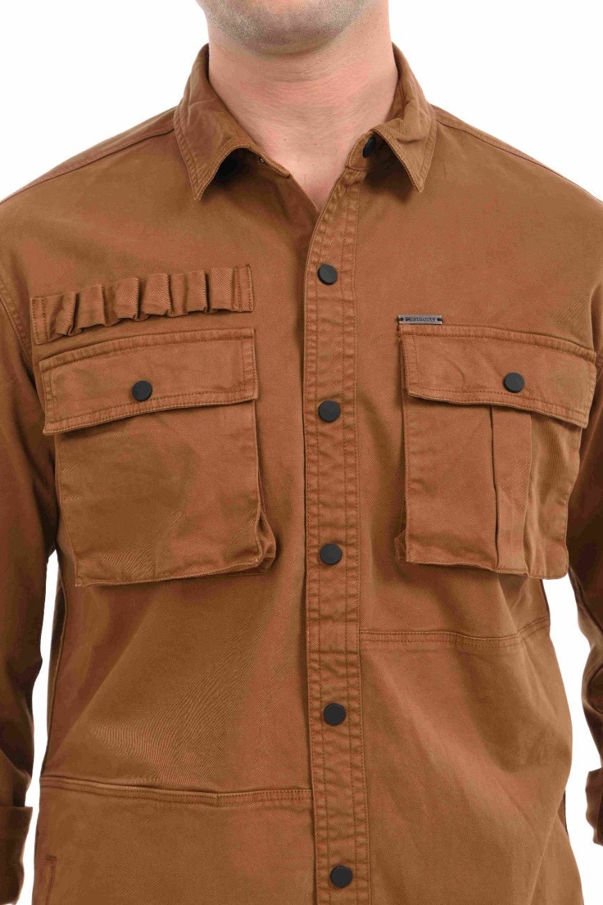 Dessert Brown Cargo Shirt - model_poseposition_of_shirtporduct_type