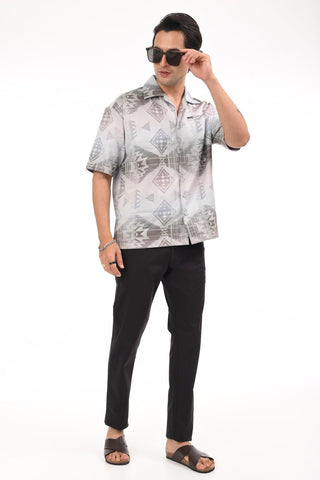 Eclipse Mirage Grey Oversized Shirt - model_poseposition_of_shirtporduct_type