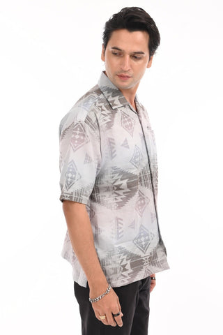 Eclipse Mirage Grey Oversized Shirt - model_poseposition_of_shirtporduct_type