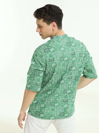 Emerald Green Drop Shoulder Kurta - model_poseposition_of_shirtporduct_type