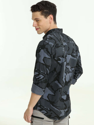 Falcon Vanguard Navy Grey Camo Shirt - model_poseposition_of_shirtporduct_type