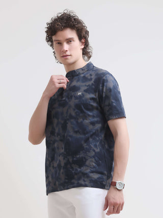 Foge blue water color henley tshirt - model_poseposition_of_shirtporduct_type