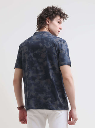 Foge blue water color henley tshirt - model_poseposition_of_shirtporduct_type