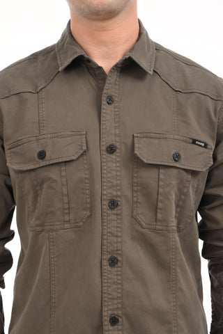 Forest Green Cargo Shirt - model_poseposition_of_shirtporduct_type