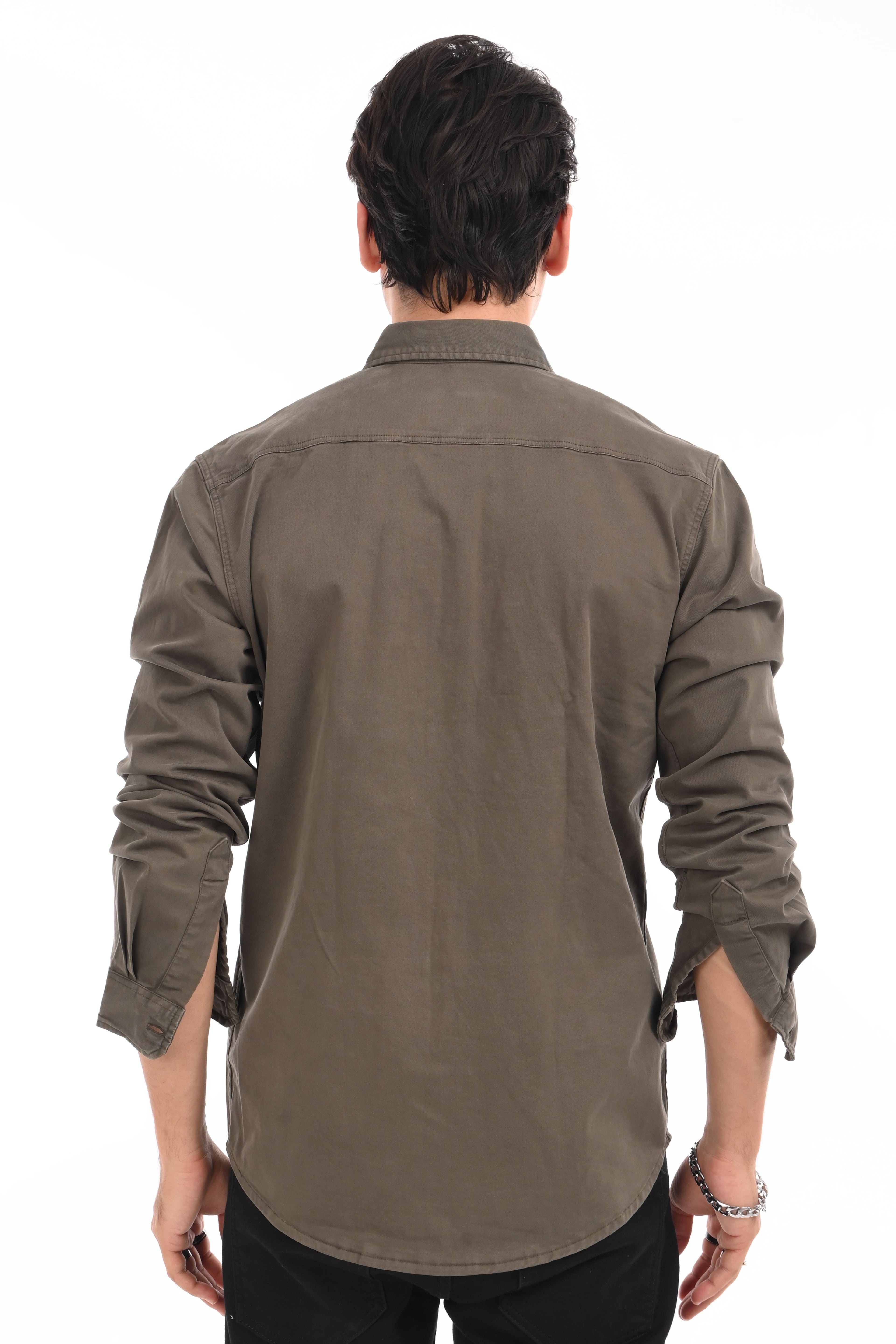 Forest Green Cargo Shirt - model_poseposition_of_shirtporduct_type