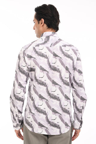 Frost Grey Printed Casual Shirt - model_poseposition_of_shirtporduct_type