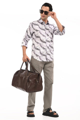 Frost Grey Printed Casual Shirt - model_poseposition_of_shirtporduct_type