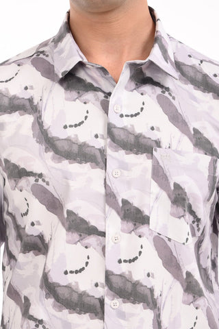 Frost Grey Printed Casual Shirt - model_poseposition_of_shirtporduct_type